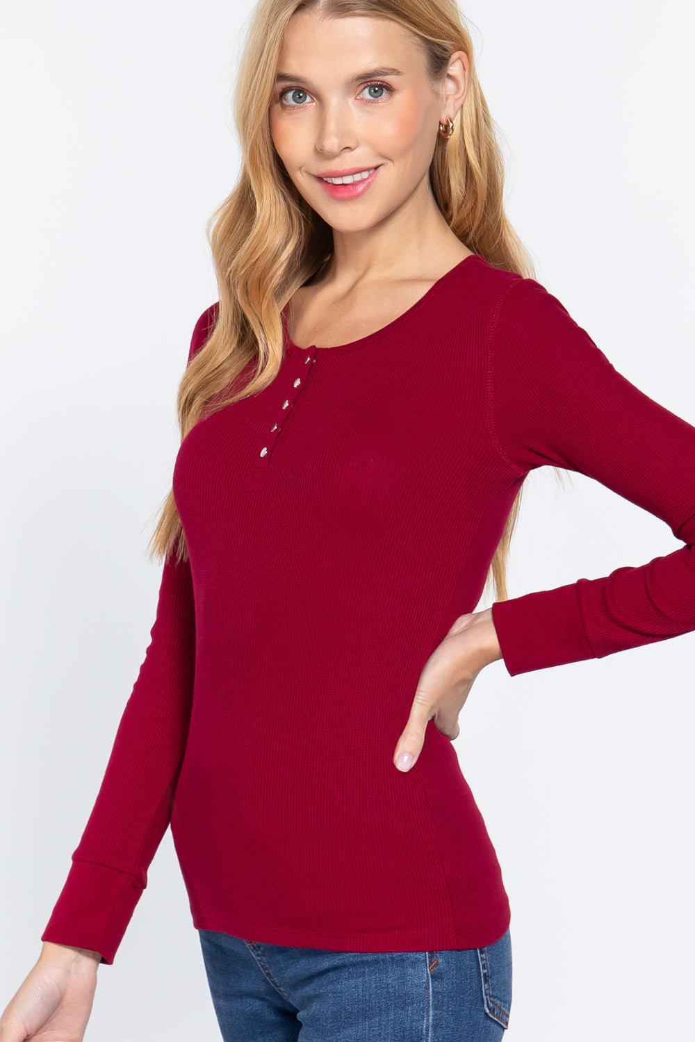 Long Slv Scoop Neck Thermal Top