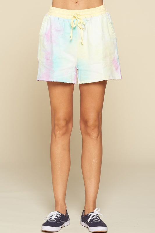 Tie-dye Printed Jersey Shorts