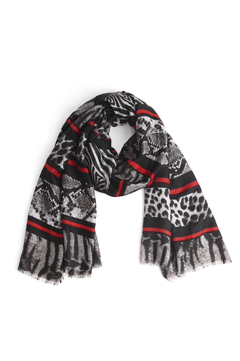 Fashion Animal Print Skinny Scarf