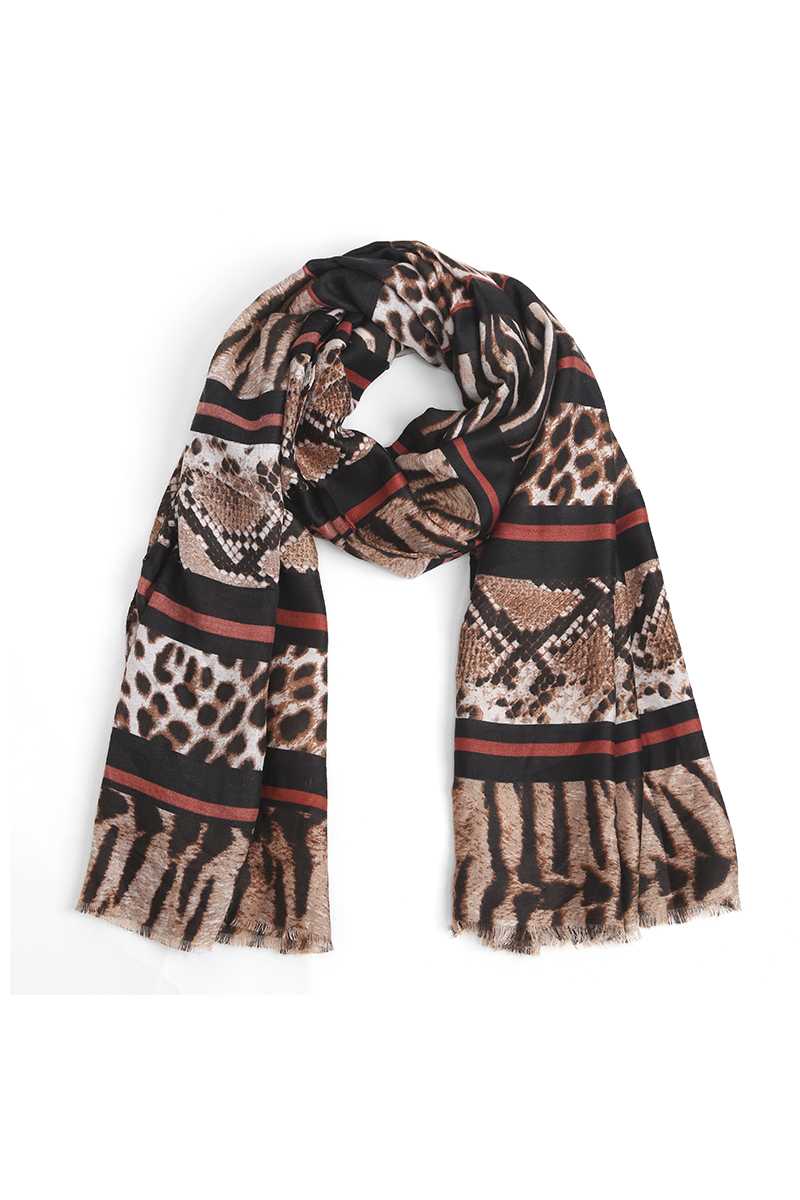 Fashion Animal Print Skinny Scarf