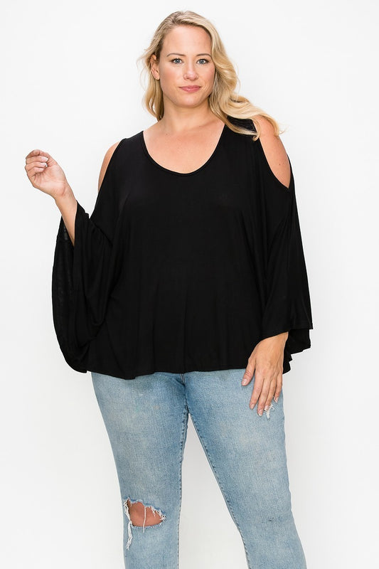 Solid Top Featuring Kimono Style Sleeves