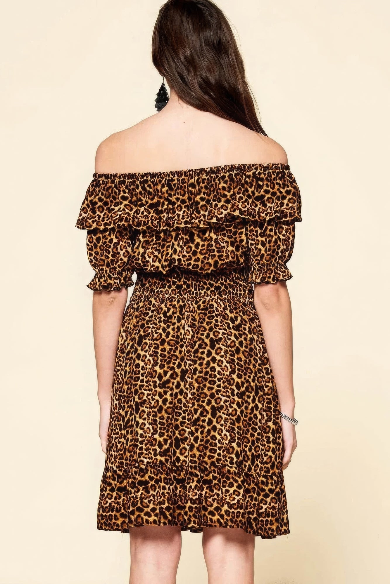 Leopard Printed Woven Dress