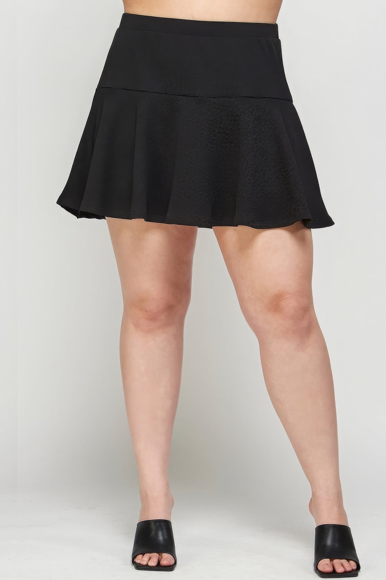 Plus Size, Solid Knit Skort