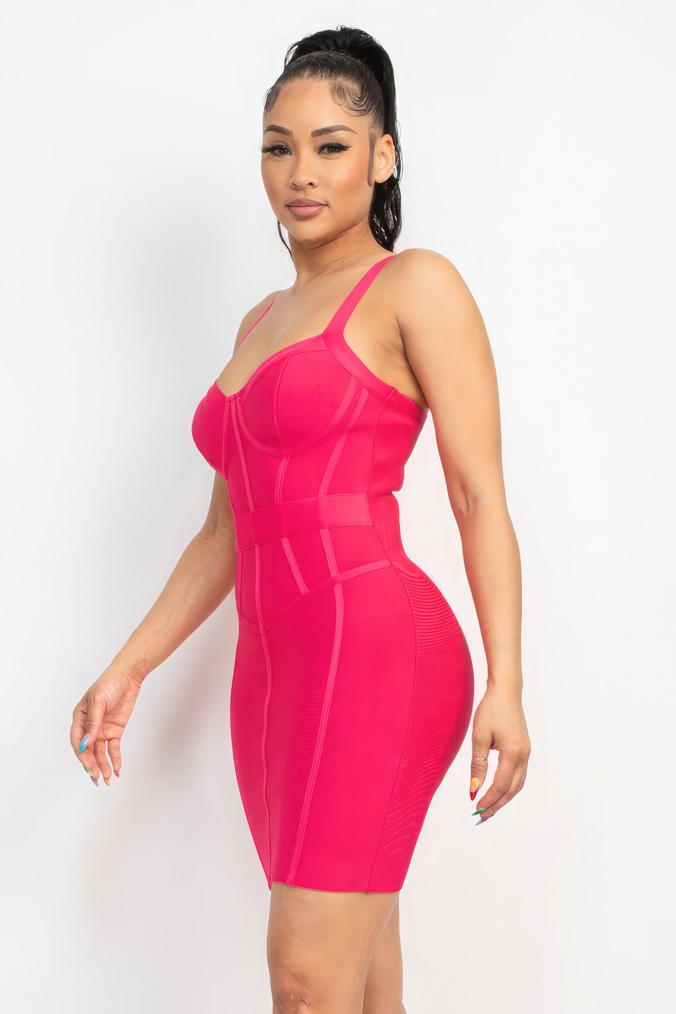 Sweetheart Wide Strap Bandage Dress