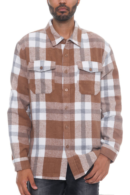 Men's Checkered Soft Flannel Shacket