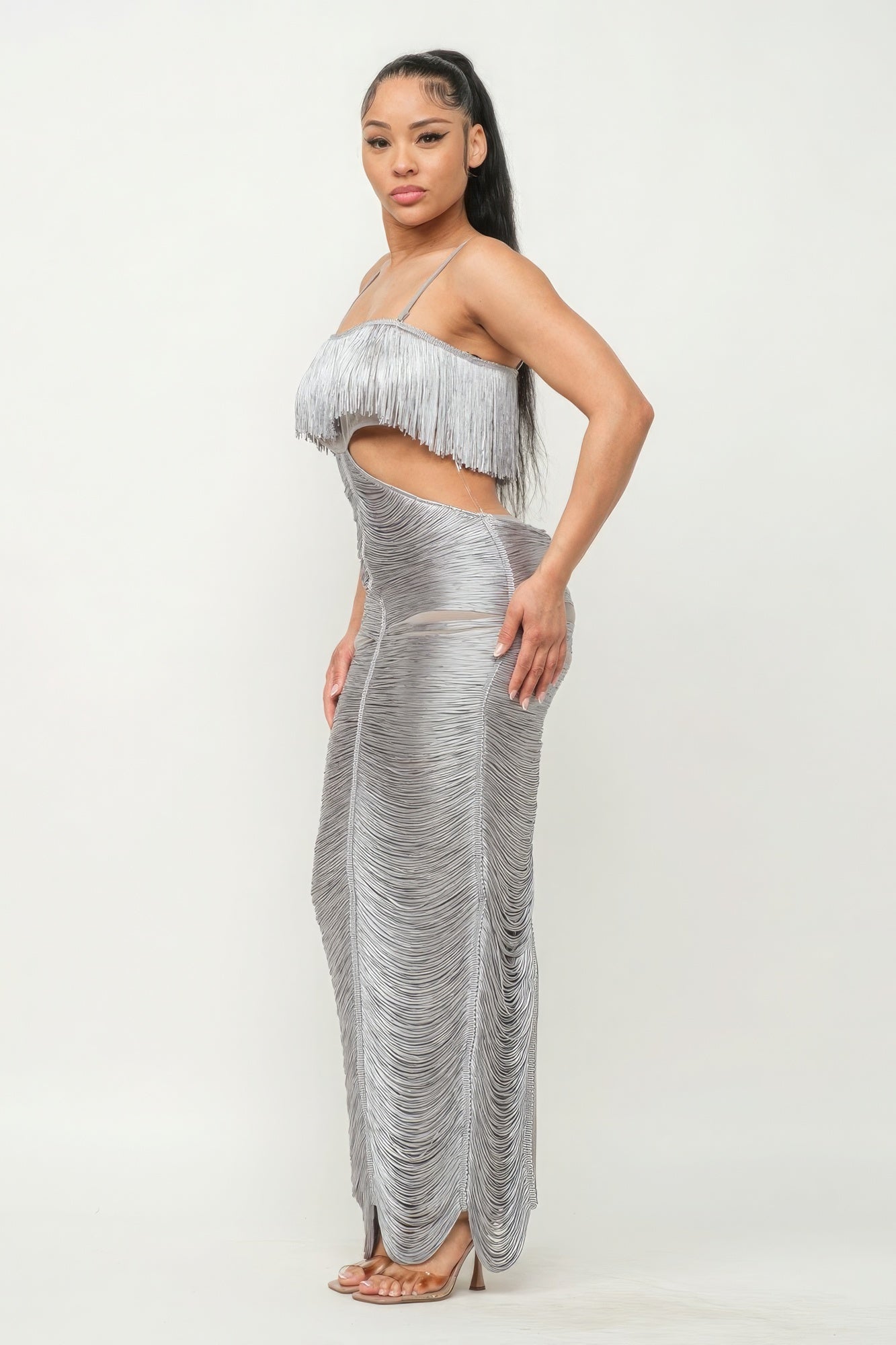 Lux Fringe Maxi Dress