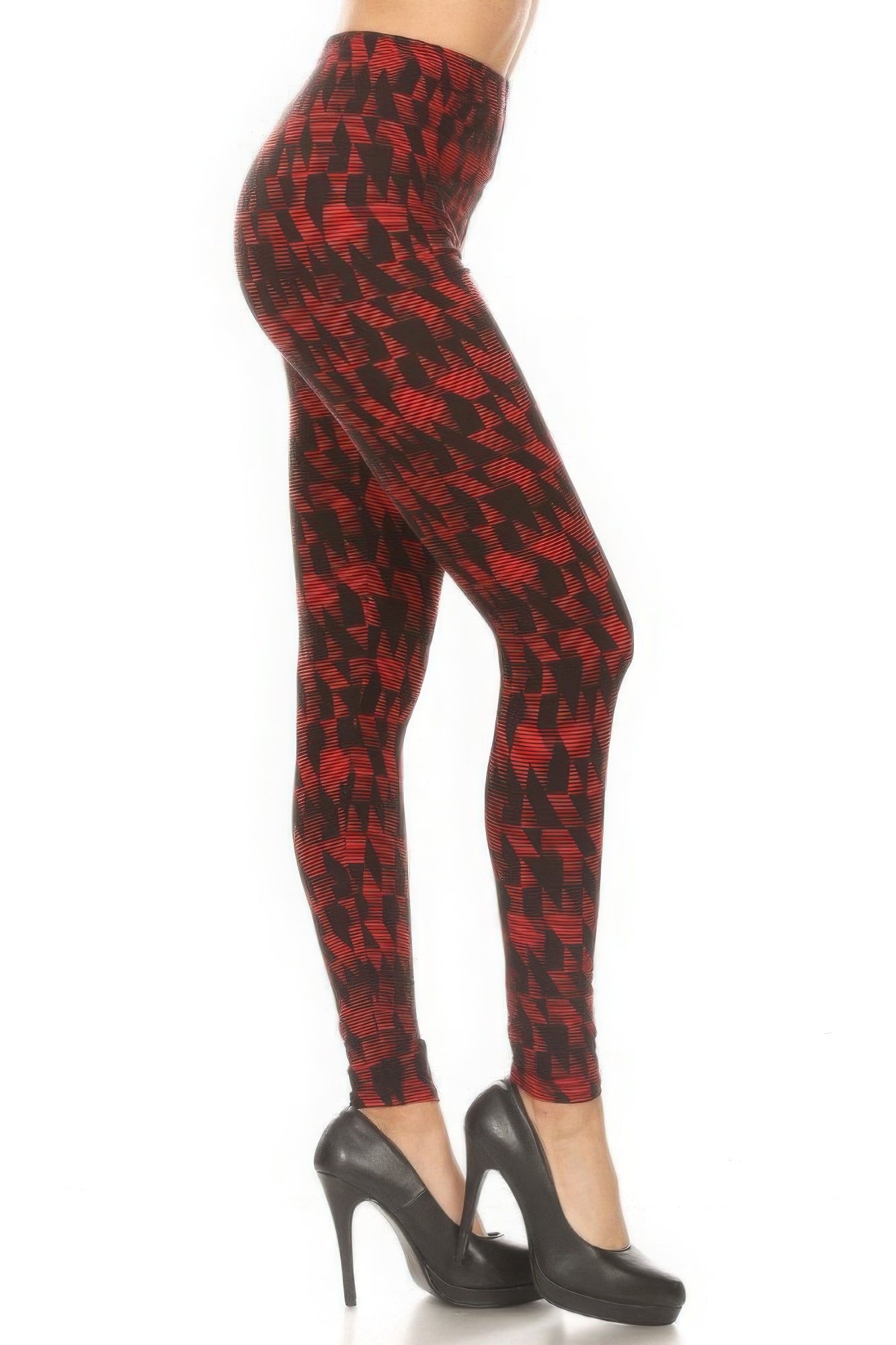 Abstract Printed High Waisted Leggings